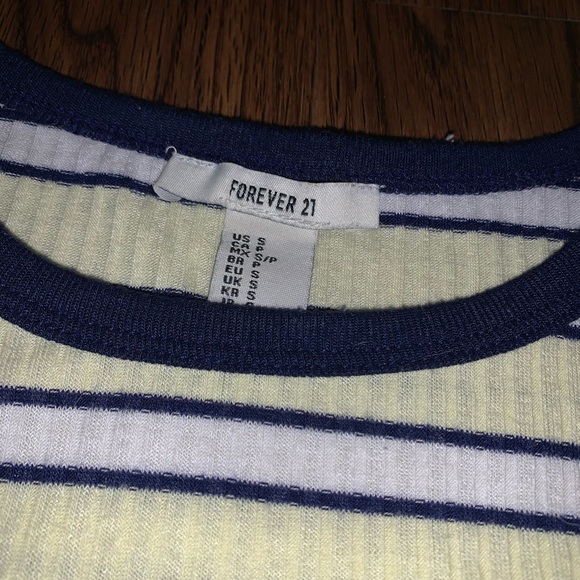 F21 Striped Ribbed Top - Picture 2 of 3